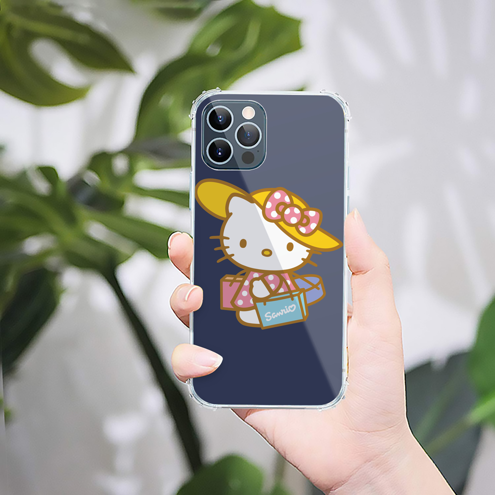 （画像用） Hello Kitty ハローキティ 【iPhone 12シリーズ対応】透明スマホケース（クリアソフトケース）